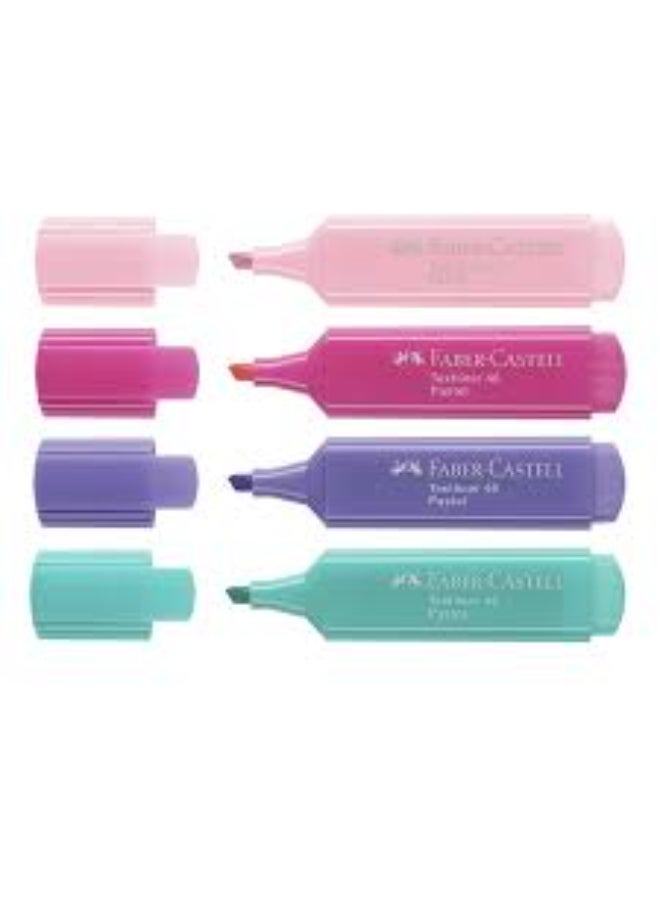 FABER-CASTELL Textliner 46 SF Pastel wallet of 4 (CB) - Image 1