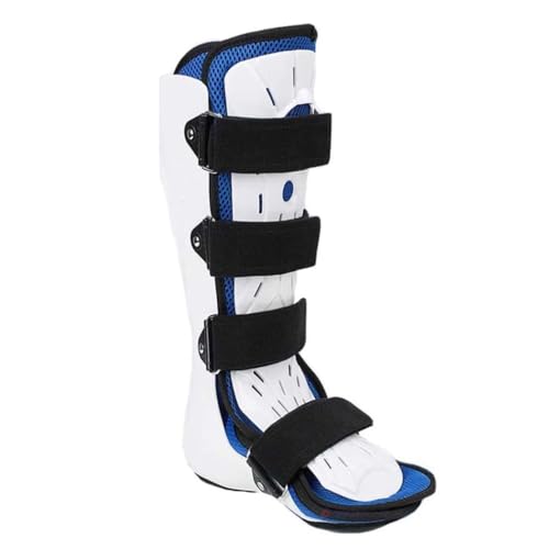 DIALDRCARE Plastic Fixation Fracture Ankle Foot Stabilizer Boot Protector Shoe Sprain Support (White) (L, Right) - Image 1
