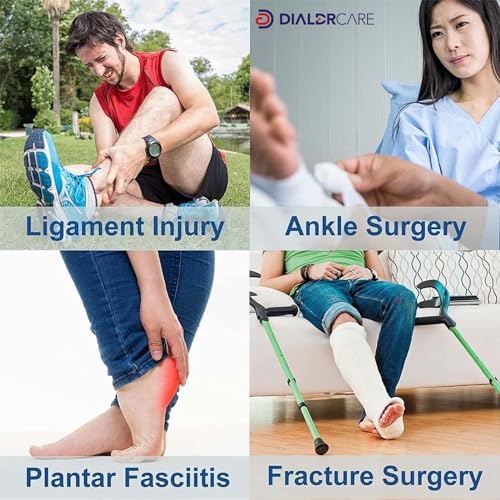 DIALDRCARE Plastic Fixation Fracture Ankle Foot Stabilizer Boot Protector Shoe Sprain Support (White) (L, Right) - Image 4
