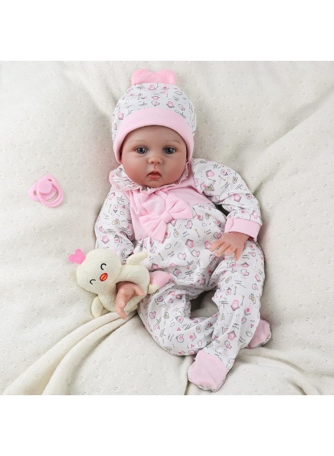 Kaydora Reborn Baby Dolls - 16 Inch Realistic Newborn Girl, Lifelike Handmade Silicone Baby with Soft Weighted Body Like Real Baby, Kids Gift Box for 3+ Year Old - Image 5