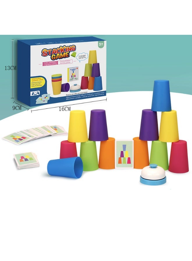 2-Player Stacking Cup Racing Game | Fast-Paced Color Matching Party Toy for Kids 3+ - Image 1