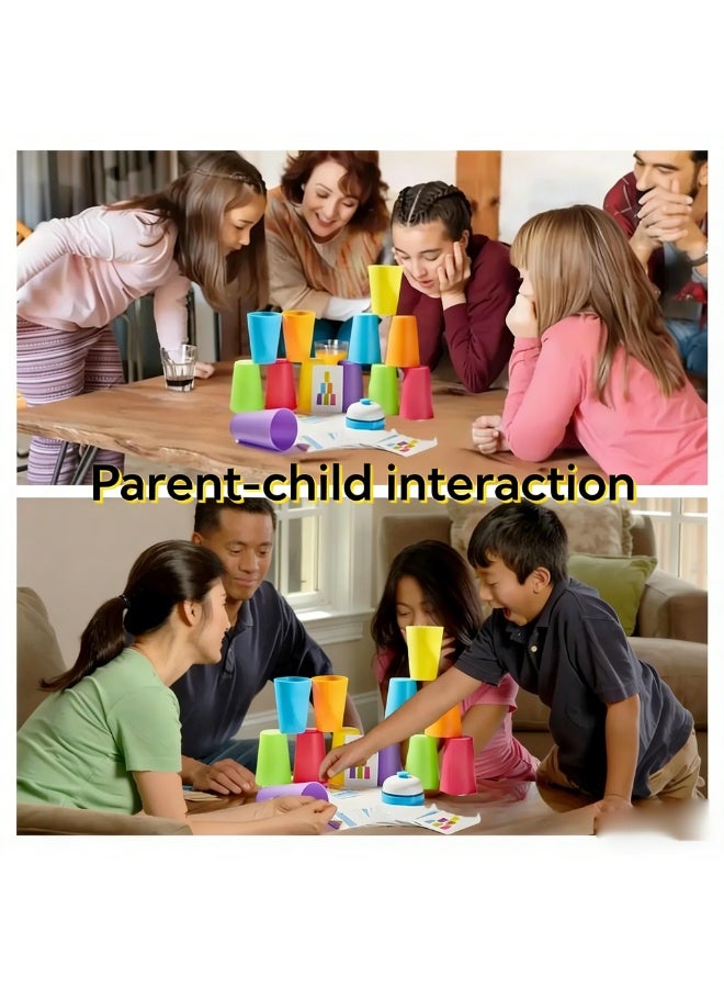 2-Player Stacking Cup Racing Game | Fast-Paced Color Matching Party Toy for Kids 3+ - Image 4