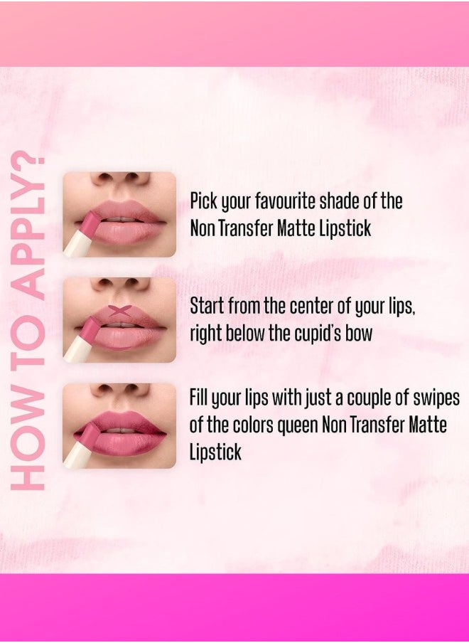 daroge Color Focus Mega Last Satin Matte Nude Lipstick Apple Blossom  - Image 4