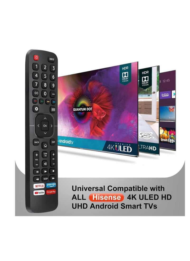 New Universal Remote for All TV Remote, 2 PACK Replacement Control EN2A27 for Smart-TV-Remote, with Netflix, Prime Video, YouTube, Google Play Buttons (PACK OF 2)