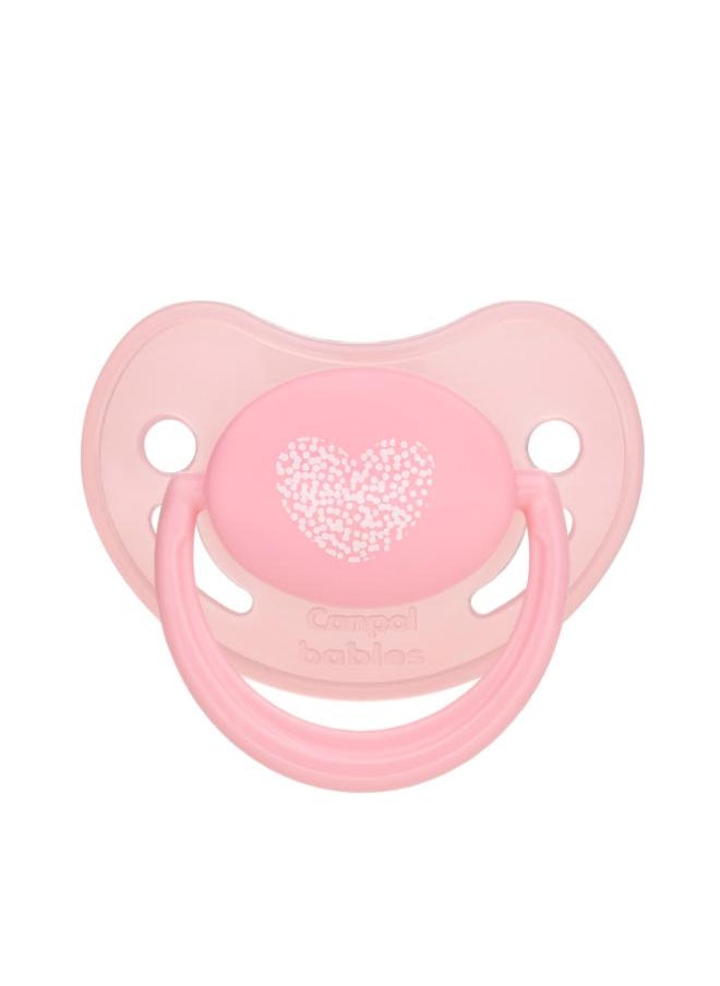Canpol babies Silicone Orthodontic Soother 6-18m PASTELOVE  - Image 1