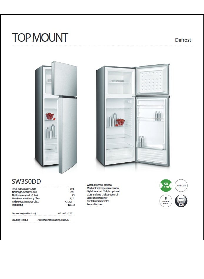 Starway - Starway 311 Lt 11 Cuft, Energy Saving Noiseless Total No Frost Inverter Compressor, maximum Capacity - Image 1
