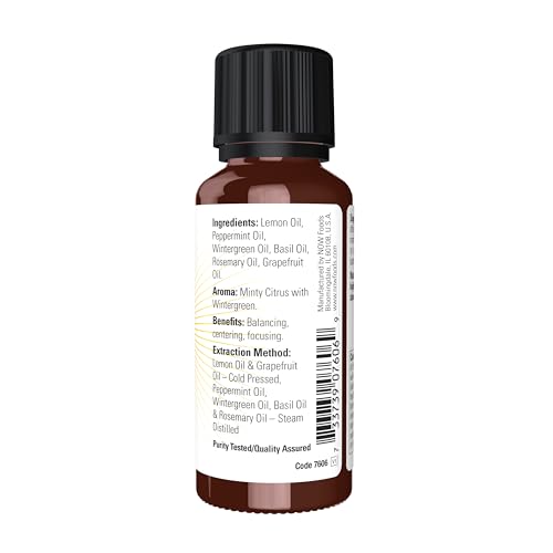 Now Foods NOW Essential Oils, Mental Focus Oil Blend, Centering Aromatherapy Scent, Blend of Pure Essential Oils, Vegan, Child Resistant Cap, 1-Ounce - Image 2