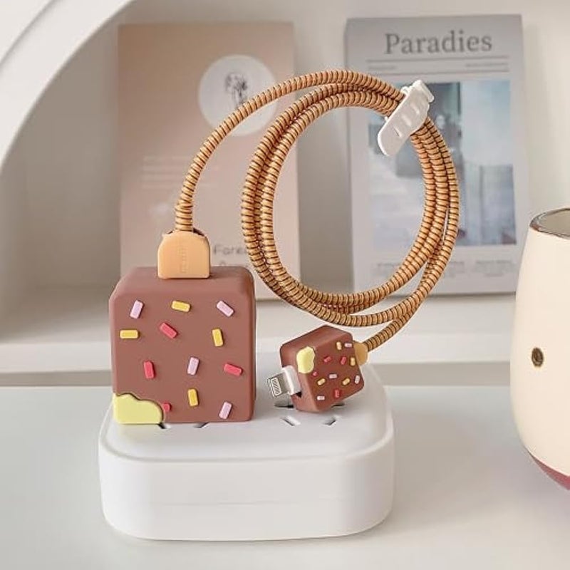 DIY Animal Cartoon Cable Protector 18W 20W USB Charger Saver Charging Data Earphone Line Bite Organizor Compatible with All iPhone 11 12 13 14 Pro Max Mini etc USB Wire - Image 2