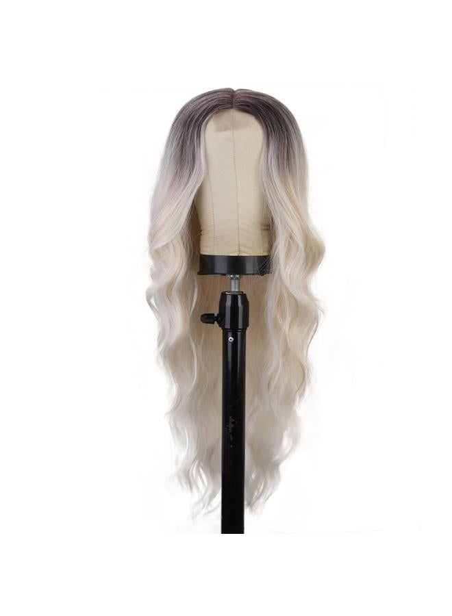 Bluejw Chemical Fiber Wig Hair European And American Wig Women's Long Curly Hair Gradient Front Lace Wig Headgear Wigs - Image 1