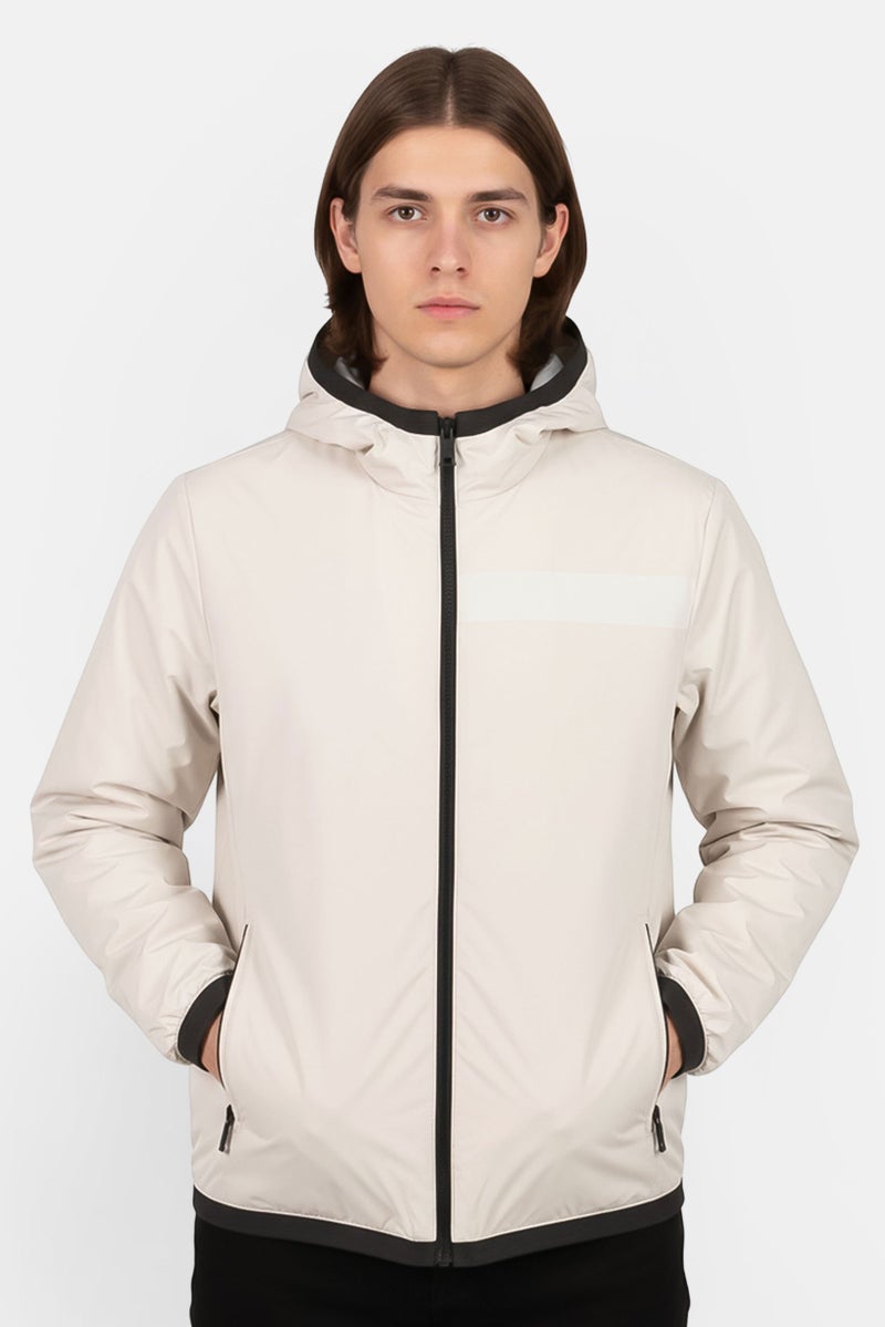 GEOX Men Quilted Reversible Puffer Jacket, Multicolor - Image 1