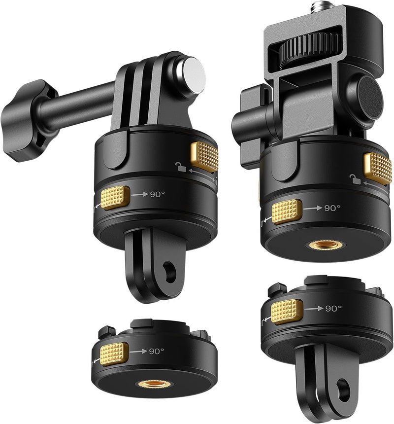 6 in 1 Action Camera Mount Kit with Magnetic Quick Release for POV Shots - Image 1