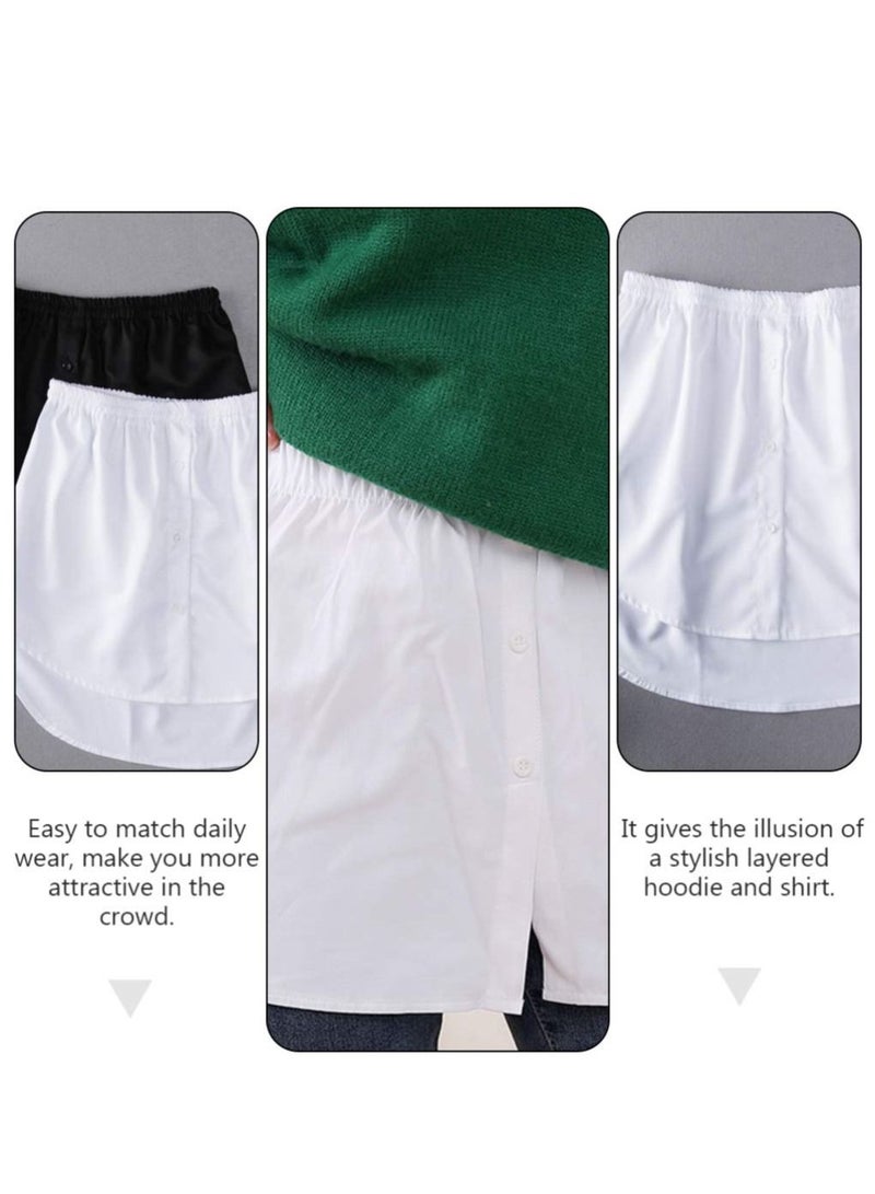 KASTWAVE 1Pc Woman Simple Fashion Skirt Fake Shirt Fleece for Casual Clothes White - Image 4