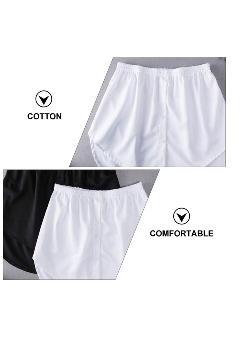 KASTWAVE 1Pc Woman Simple Fashion Skirt Fake Shirt Fleece for Casual Clothes White - Image 5