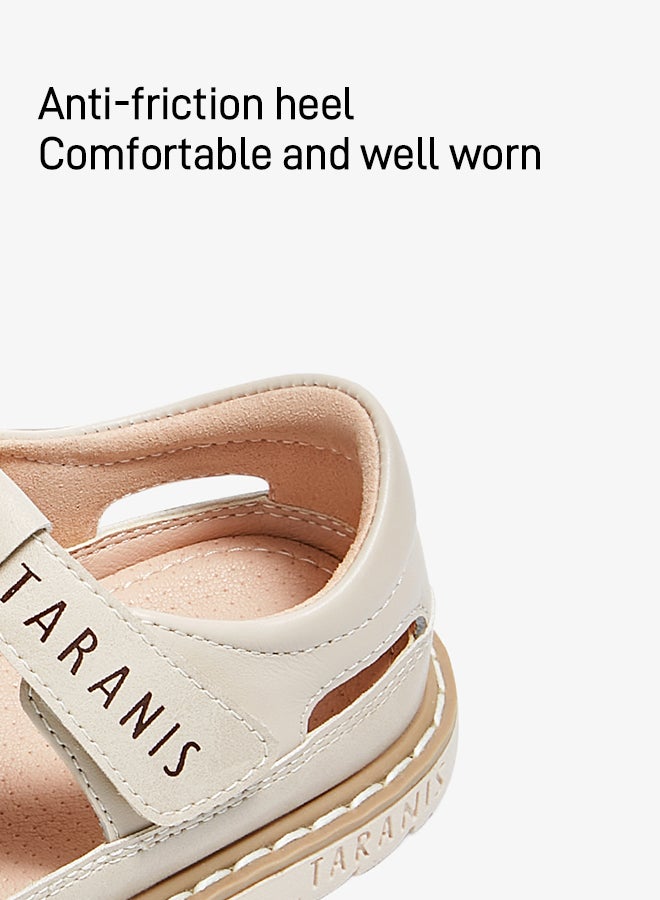 تارانيس صندل بناتي من تارانيس، بيج اللون، مزين بنجمة وفيونكة بتصميم مفتوح - Image 2