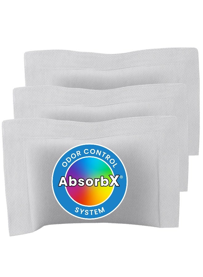 iTouchless Official Trash Can Deodorizer AbsorbX 3-Pack All Natural Activated Charcoal Odor Absorber Stops Garbage Smells, Compost Bin Filter Air Freshener for 8 Gal & Larger Trashcan with Compartment - Image 1