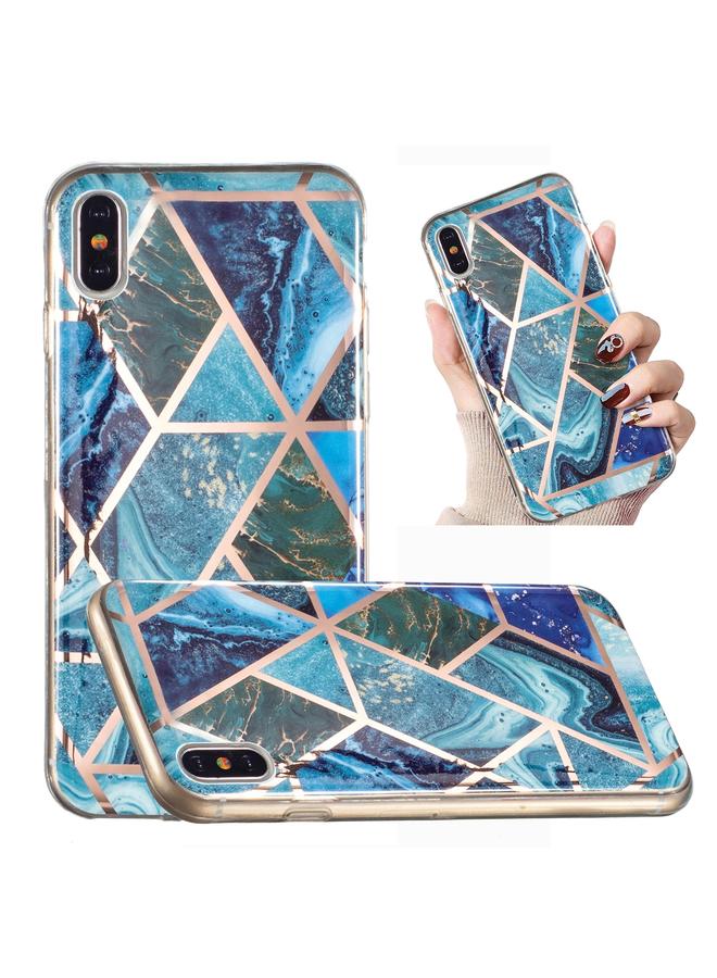 S-TOP Case For iPhone XS Max Electroplated Marble Pattern TPU Phone Case - Image 1