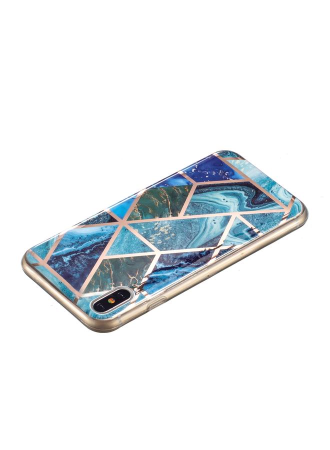 S-TOP Case For iPhone XS Max Electroplated Marble Pattern TPU Phone Case - Image 3