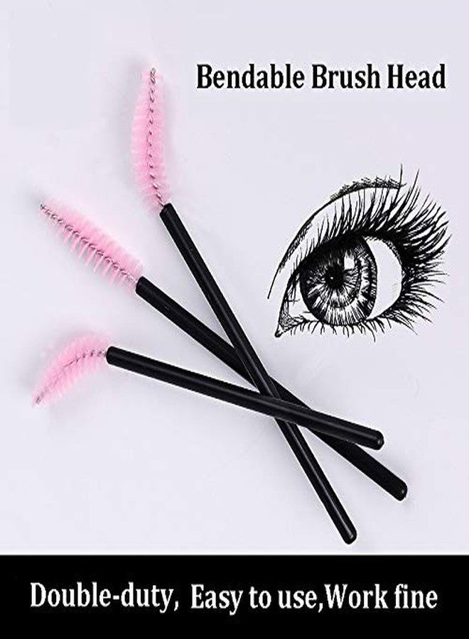 LASSKY 200Pcs Disposable Eyelash Mascara Brushes, Orange Nylon/Polyester Bristle Bamboo Handle Wand for Eyelashes, Mascara, Eyebrows - Image 3