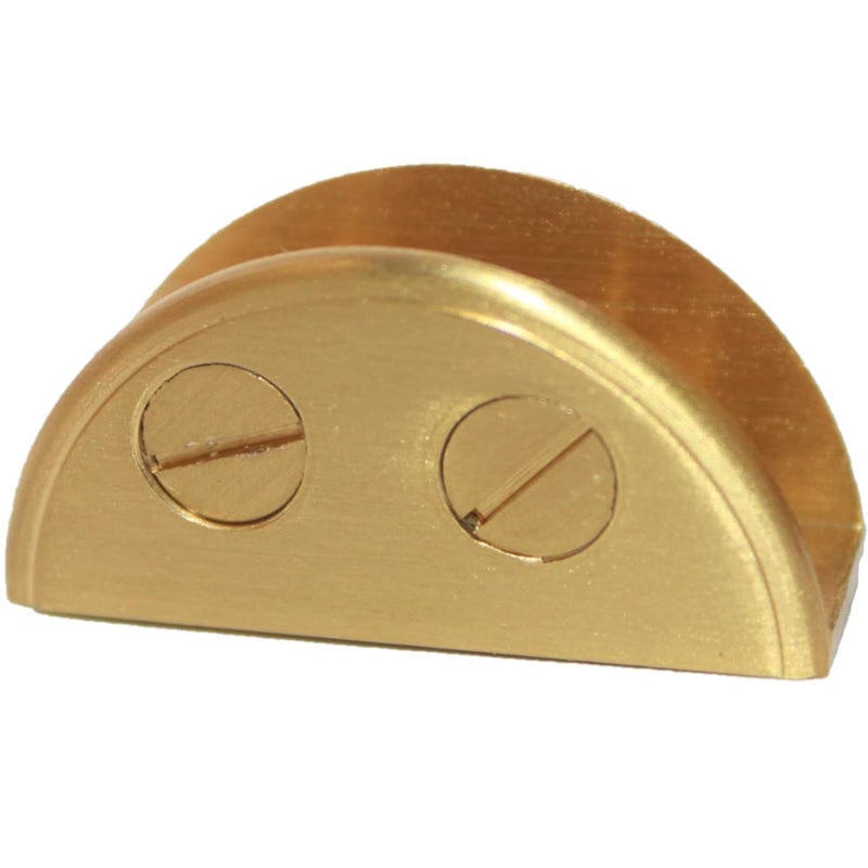 RiseOm Brass D BracketD Clamp Bracket for Glass GoldYellow10 mm Pack of 30 - Image 1