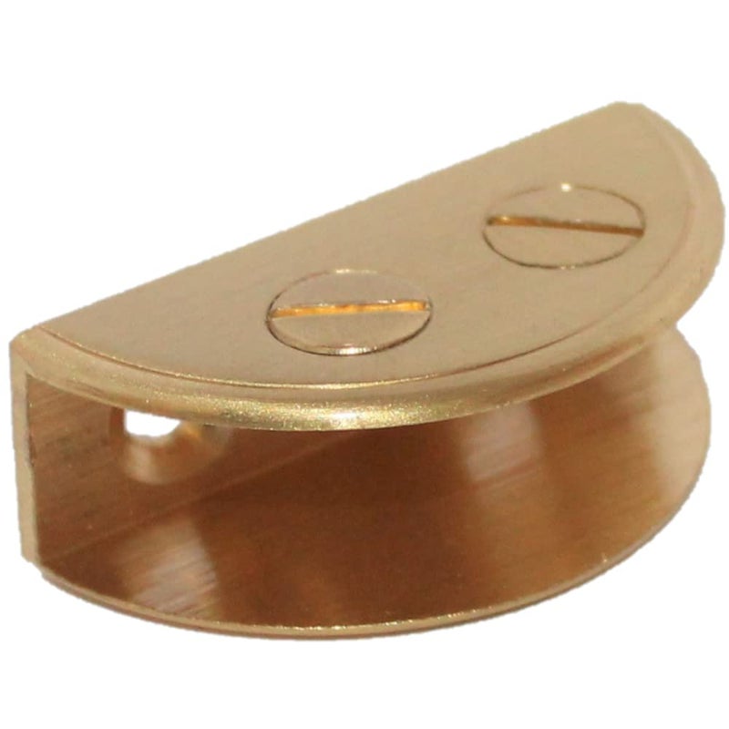 RiseOm Brass D BracketD Clamp Bracket for Glass GoldYellow10 mm Pack of 30 - Image 2