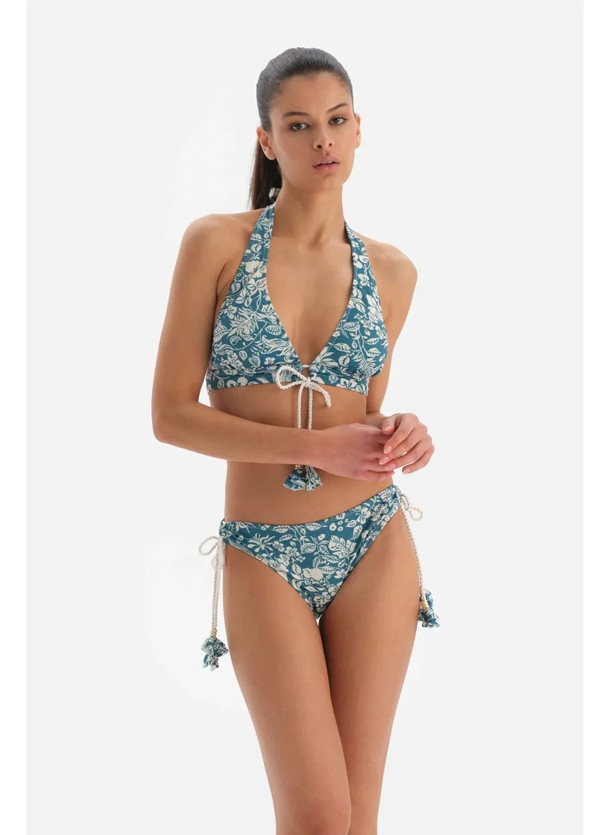 داجي Green - Ecru Covered Bikini Top