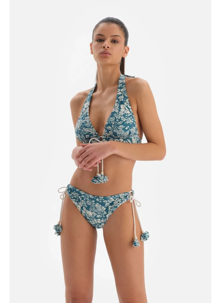 داجي Green - Ecru Covered Bikini Top