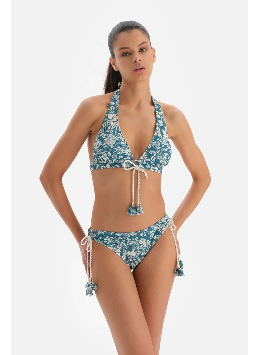داجي Green - Ecru Covered Bikini Top
