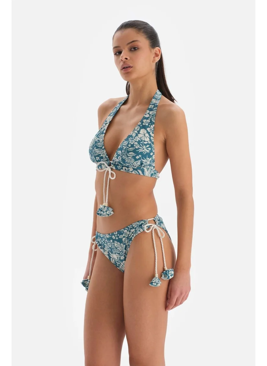 داجي Green - Ecru Covered Bikini Top