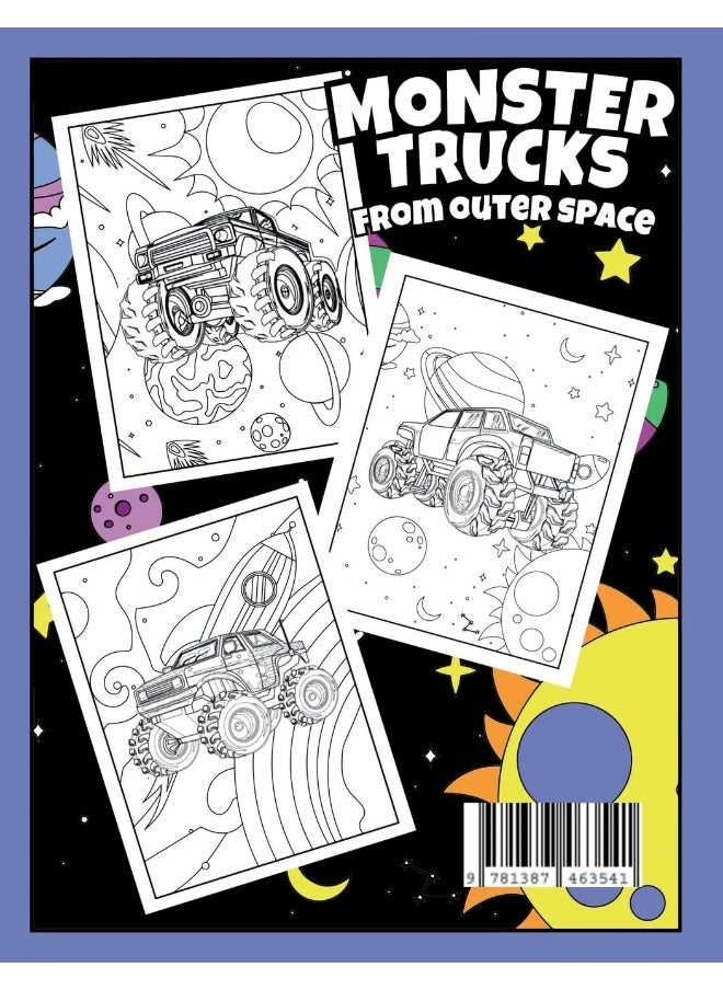 Monster Trucks From Outer Space: A Coloring Book For Kids  - Image 2