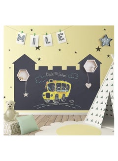 RATSAW Black Chalkboard Wall Sticker 45 x 200 cm with 5 Color Chalks Self Adhesive, Erasable and Waterproof  - Image 1