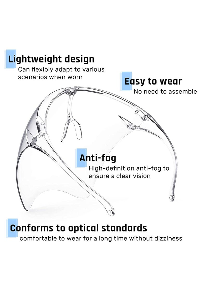 Y&D Protective Face Shield Reusable Goggle Facial Protection And Mouth Covering Safety Shields Scarft With Glasses Frames 1 Pack  - Image 2