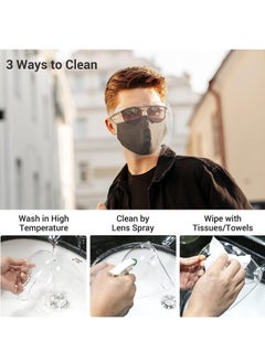 Y&D Protective Face Shield Reusable Goggle Facial Protection And Mouth Covering Safety Shields Scarft With Glasses Frames 1 Pack  - Image 3