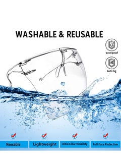 Y&D Protective Face Shield Reusable Goggle Facial Protection And Mouth Covering Safety Shields Scarft With Glasses Frames 1 Pack  - Image 5