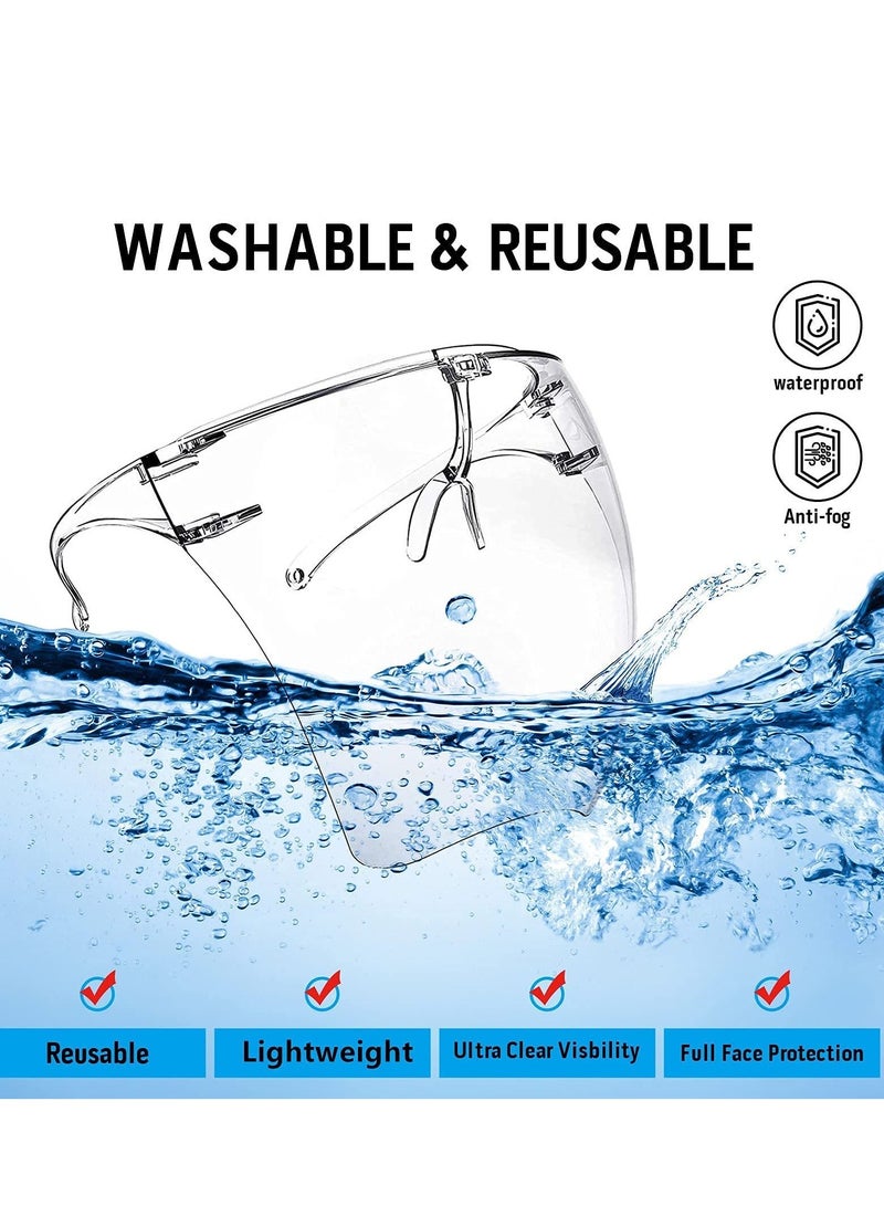 Y&D Protective Face Shield Reusable Goggle Facial Protection And Mouth Covering Safety Shields Scarft With Glasses Frames 1 Pack  - Image 5