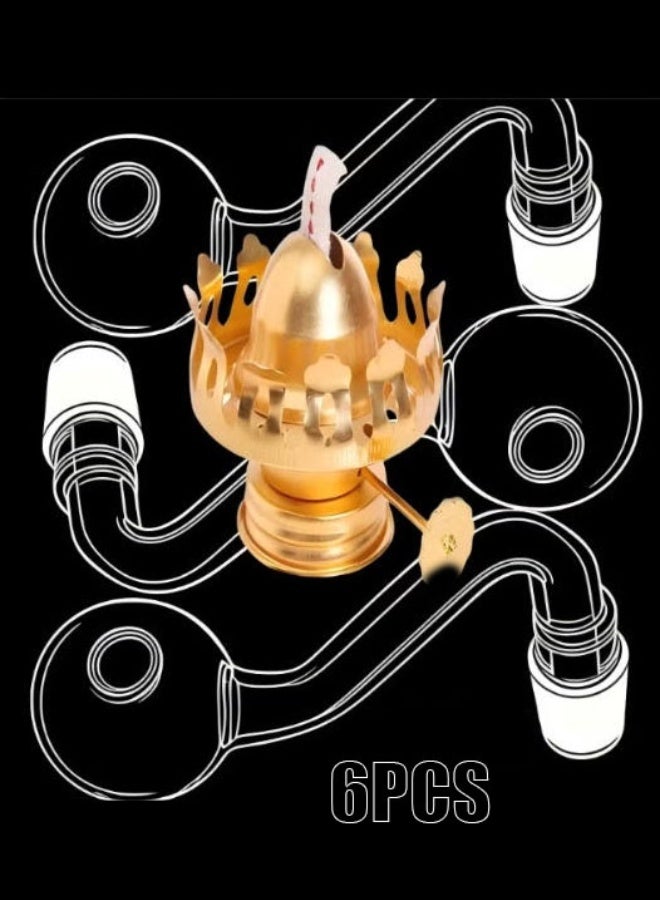 Premium Heat Resistant Glass Oil Lamp， Medical Grade High Borosilicate Material for Long lasting Use 14mm