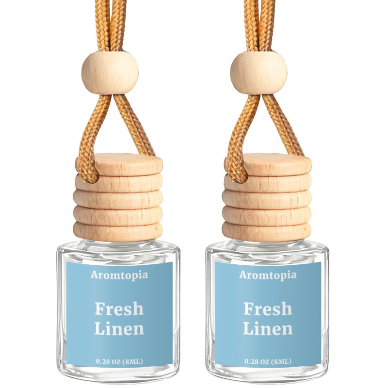 Aromtopia Car Air Freshener 2 Pack Hanging Car Aroma Diffuser Fresh Linen Fragrance Oil Air Diffuser for Car Closet Long Lasting Refreshing Fragrance Gift Pack of 2 - Image 3