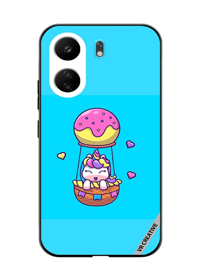 VR CREATIVE Protective Case Cover For Xiaomi Redmi 13C Flying Unicorn Design Multicolour - Image 1