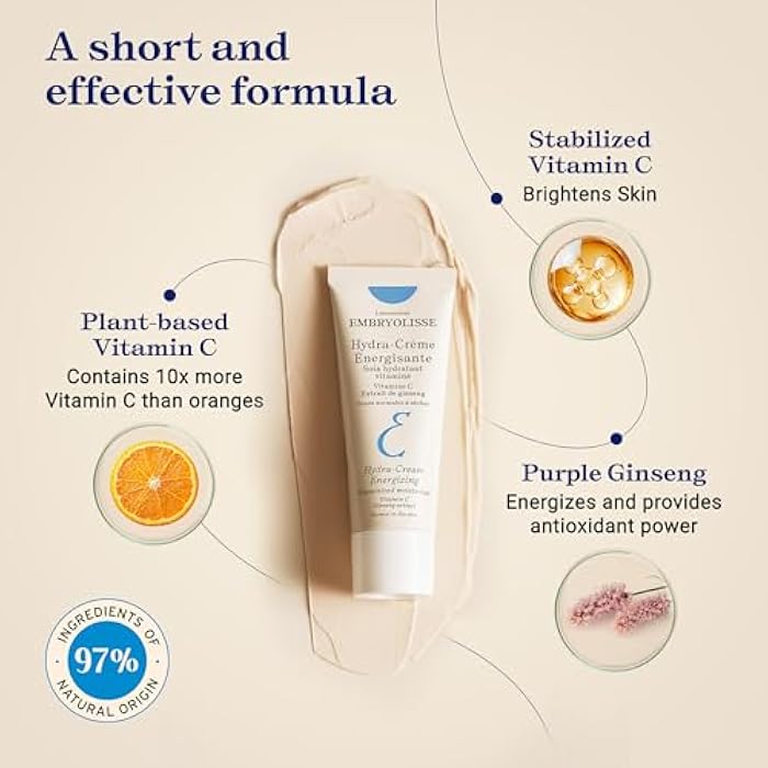 Embryolisse Vitamin C Energizing Face Moisturizer. Radiance-Boosting, Anti-Aging Daily Cream for Immediate and long-lasting hydration & Glow, 1.35 Fl Oz - Image 4