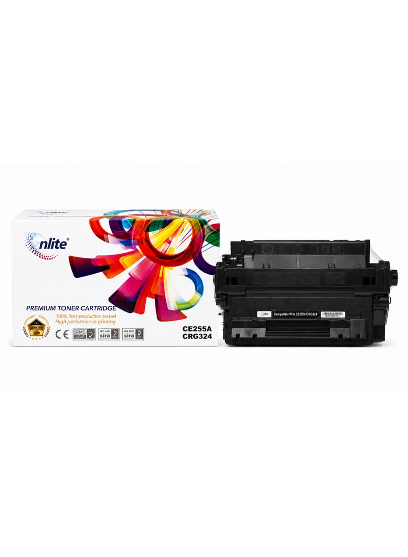 إنلايت 55a/324 خرطوشة حبر طابعة متوافقة مع Enlite CE255A / CRG324 لطابعات اتش بي HP LaserJet P3015 وكانون Canon LBP 6750dn - Image 1