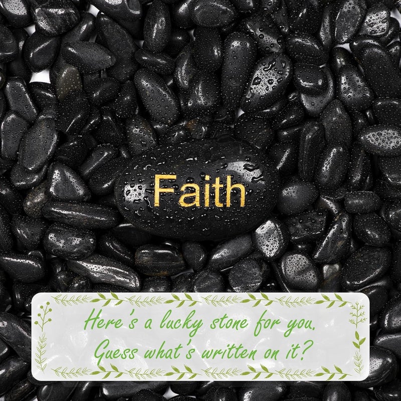 Ausluru 11lbs Black Natural River Rocks, High-Polished Pebbles for Plants Garden, 1-2 inch Decorative Black Stones, Ideal for Fish Tank, Vases, Garden Landscaping Rocks Landscaping,Black - Image 2