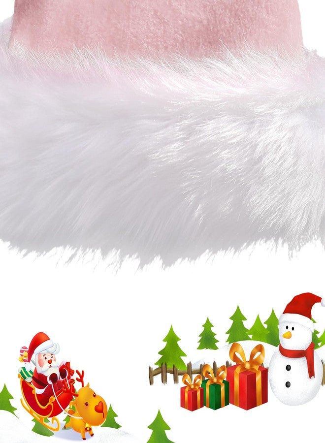GlyinnHe Pink Christmas Santa Hats for Adults Christmas New Year Party Decorations and Supplies - Image 4