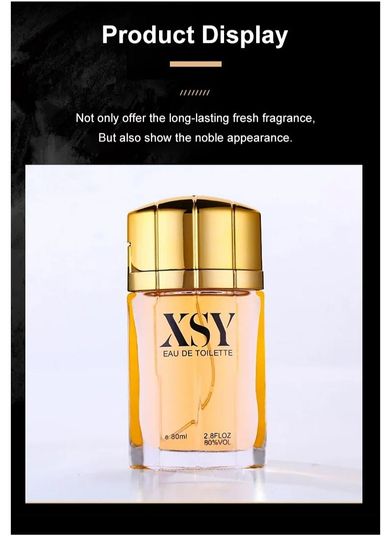 XSY XSY Eau de Cologne, Fresh Scent, Woody Perfume, Perfume for Men, XSY eau de toilette Perfume, Natural Wood Scent for Men, Long Lasting Portable Perfume for Men 80ml  - Image 4