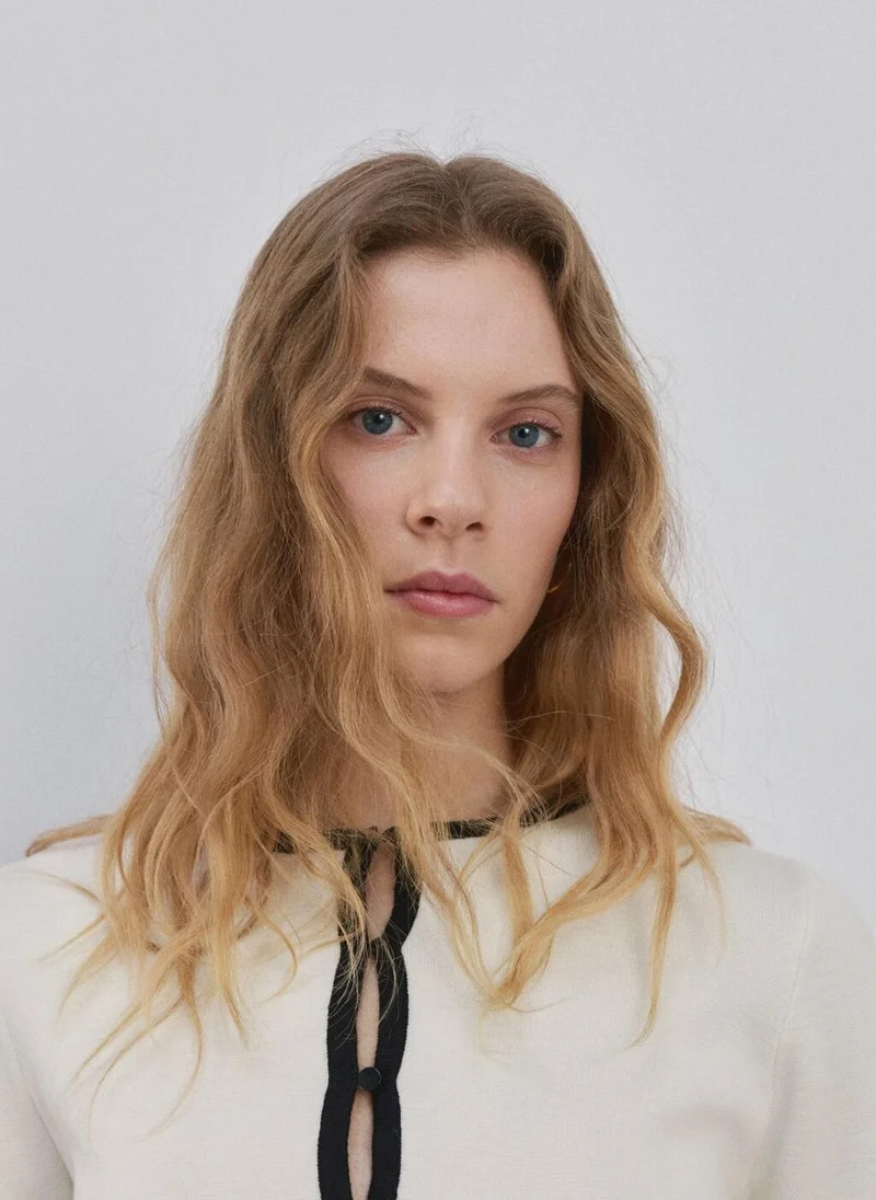 MANGO  Contrasting ribbed cardigan for Women | Best Price UAE