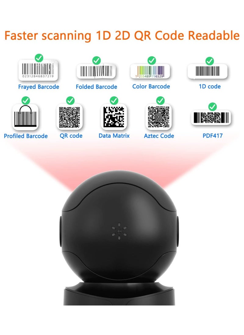 NETUM Automatic Omnidirectional Desktop 1D 2D Bar Code Barcode Scanner, Hands-Free USB Wireless QR Barcode Reader, Image Sensing for Warehouse, Supermarket, Retail Store, Bookstore Pos System  - Image 4