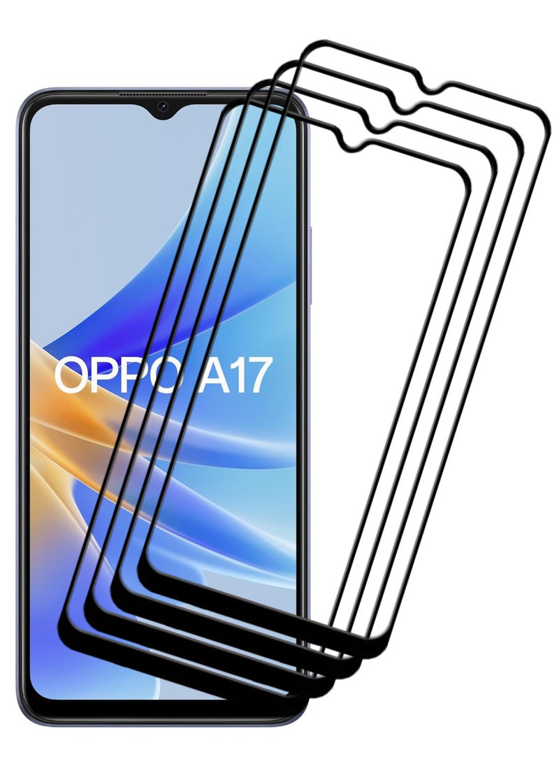 ACLIX 4 Pieces Antistatic ESD Dustproof Premium Quality High Definition Tempered Glass Screen Protector Designed For Oppo A17 - Image 1
