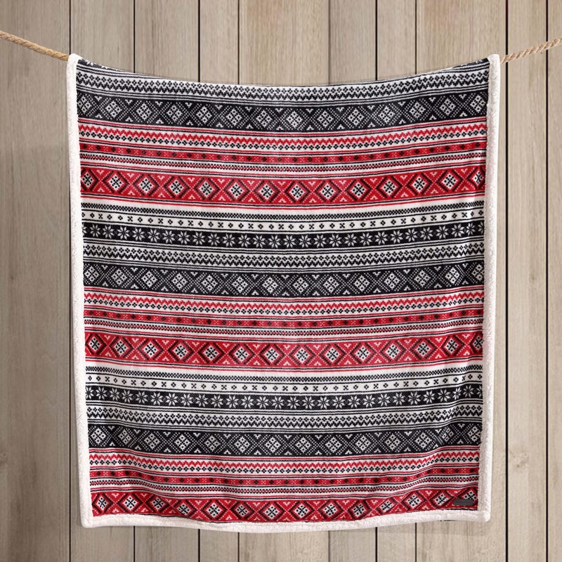 Eddie Bauer Ultra-Plush Collection Throw Blanket-Reversible Sherpa Fleece Cover  Soft & Cozy  Perfect for Bed or Couch  Fair Isle - Image 3