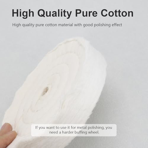SCOTTCHEN Buffing Polishing Wheel 6 inch (70 Ply) Extra Thick for Bench Grinder Tool with 1/2" Arbor Hole 2 PCS - Image 5