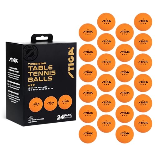 STIGA 24pk 3Star Ping Pong Balls USATT Approved Tournament Quality ITTF Regulation Size Weight Durable Tournament Table Tennis Balls - Image 1