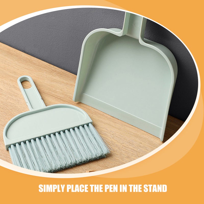 1 Set Convenient Mini Broom and Dustpan Portable Small Cleaning Broom and Dustpan with Hanging Hole Small Dust Pan and Brush - Image 4