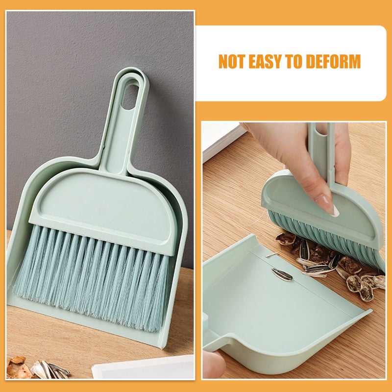 1 Set Convenient Mini Broom and Dustpan Portable Small Cleaning Broom and Dustpan with Hanging Hole Small Dust Pan and Brush - Image 5
